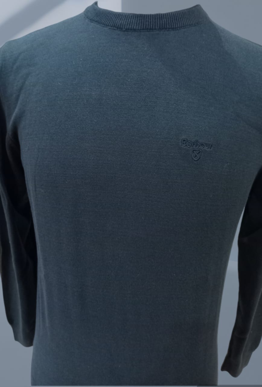 PULL COL ROND BLEU BARBOUR