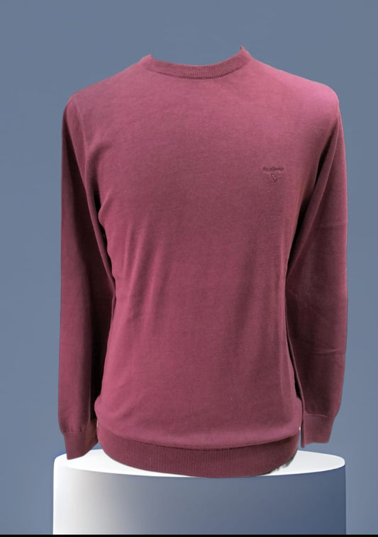 PULL  COL ROND EN COTON BARBOUR