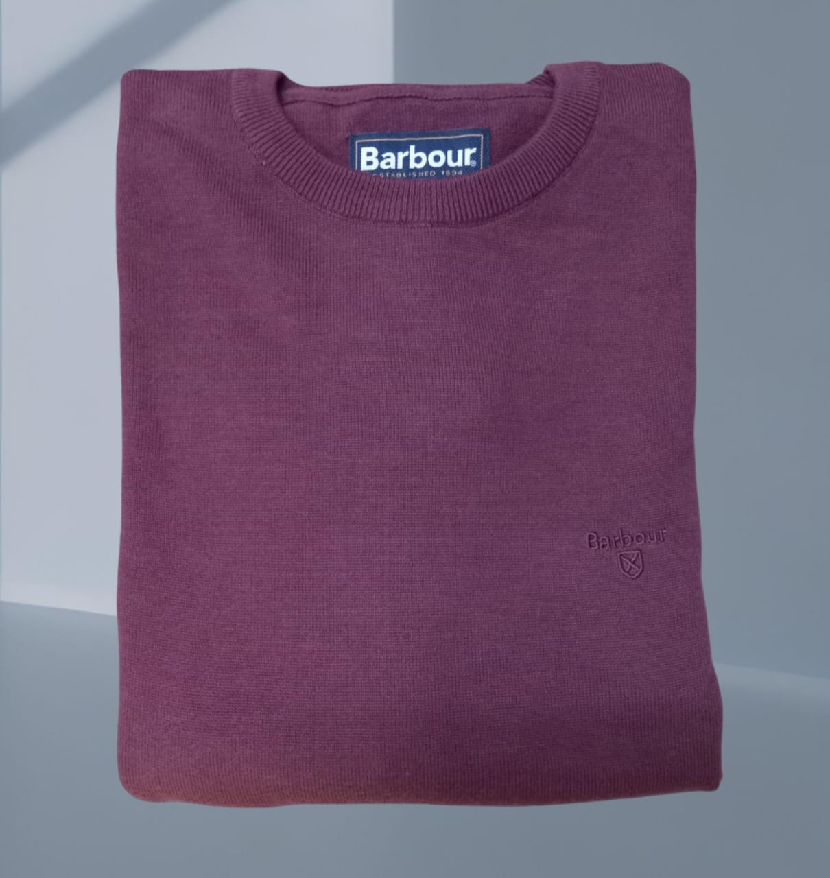PULL COL ROND EN COTON BARBOUR