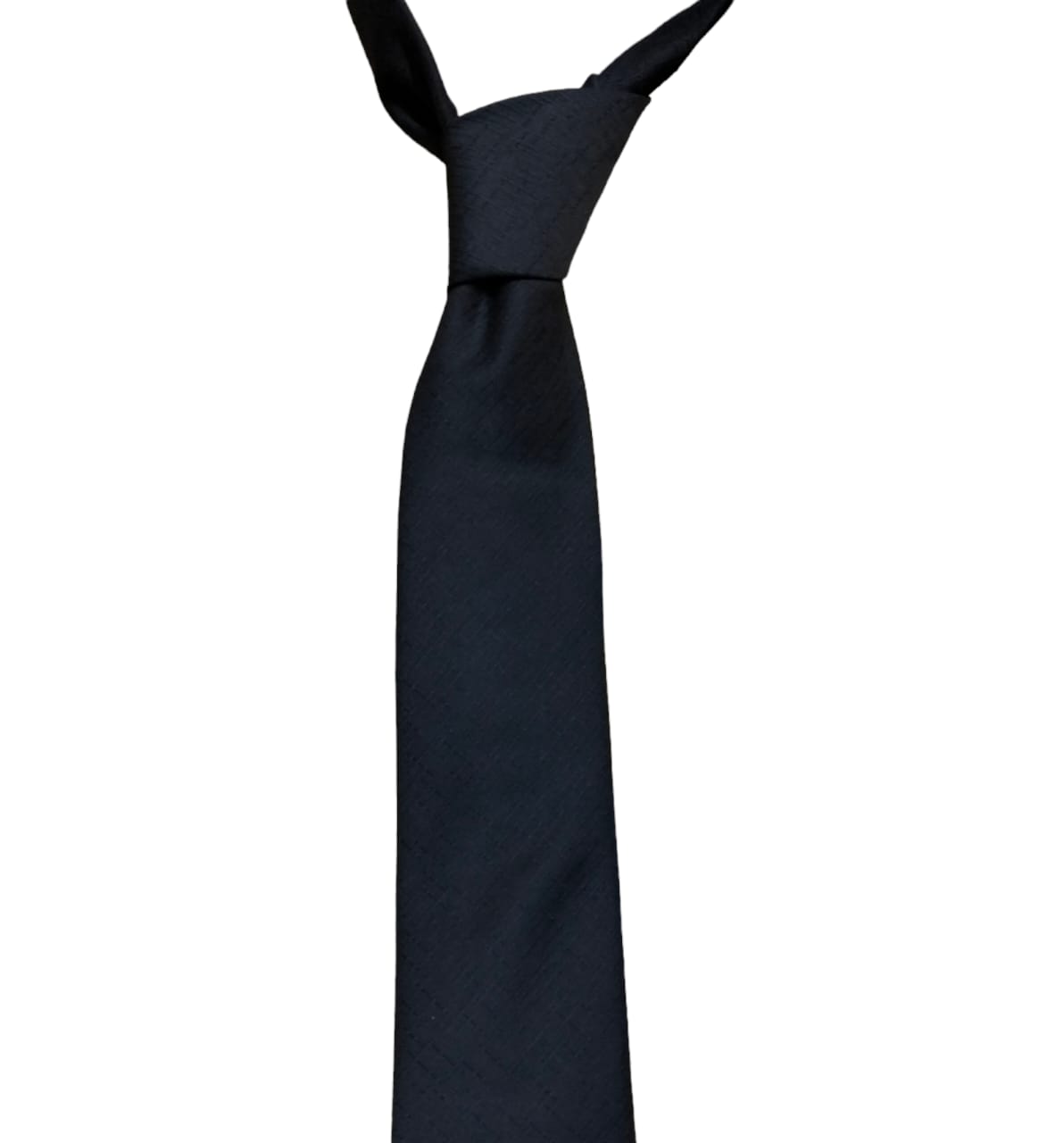 CRAVATE AVEC POCHETTE NOIRE RAYURES TRES FINES TON SUR TON