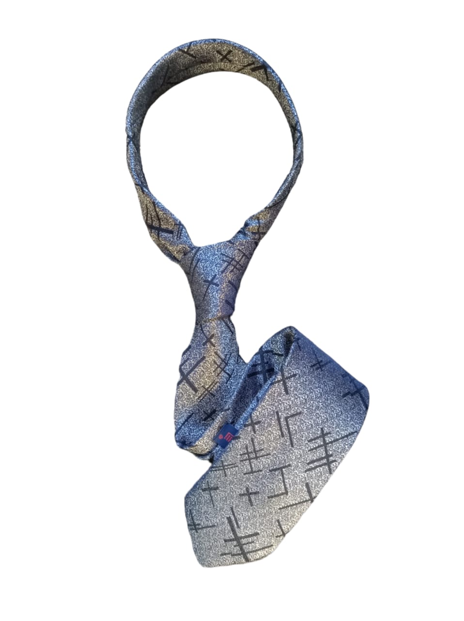 CRAVATE A MOTIFS GRIS/NOIR