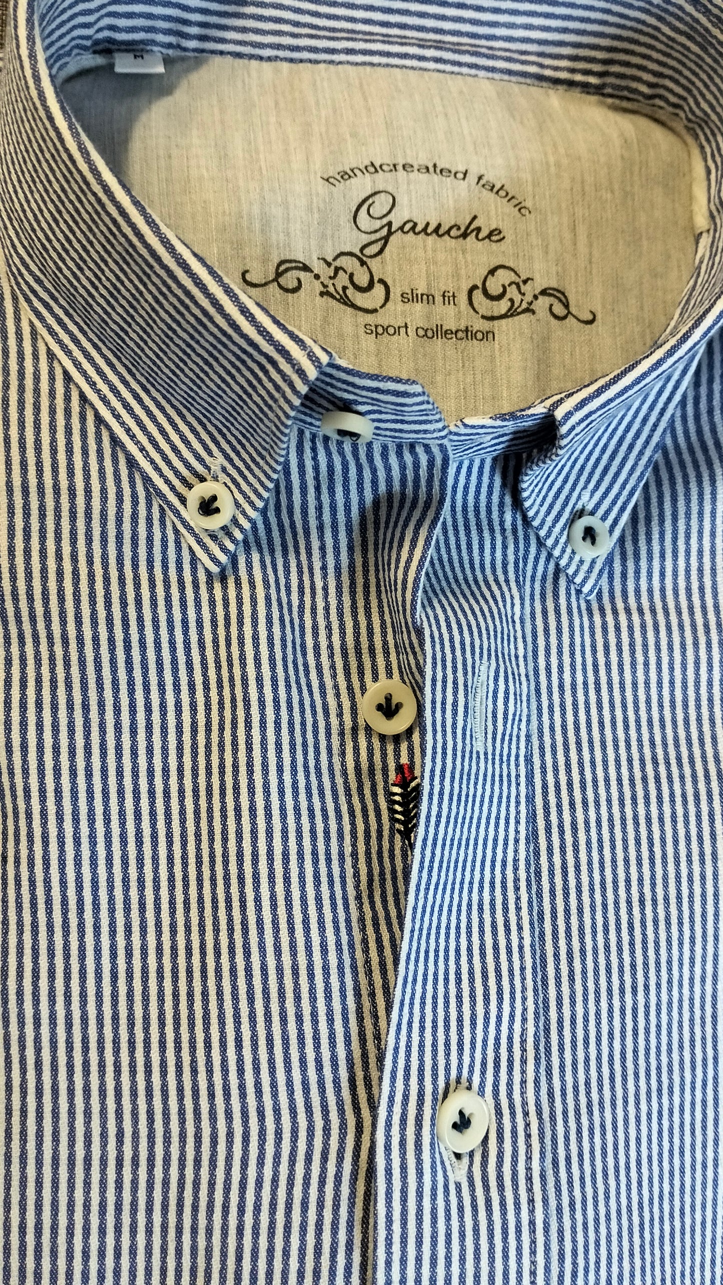 Chemise manches longues slim à rayures fines GAUCHE SPORT