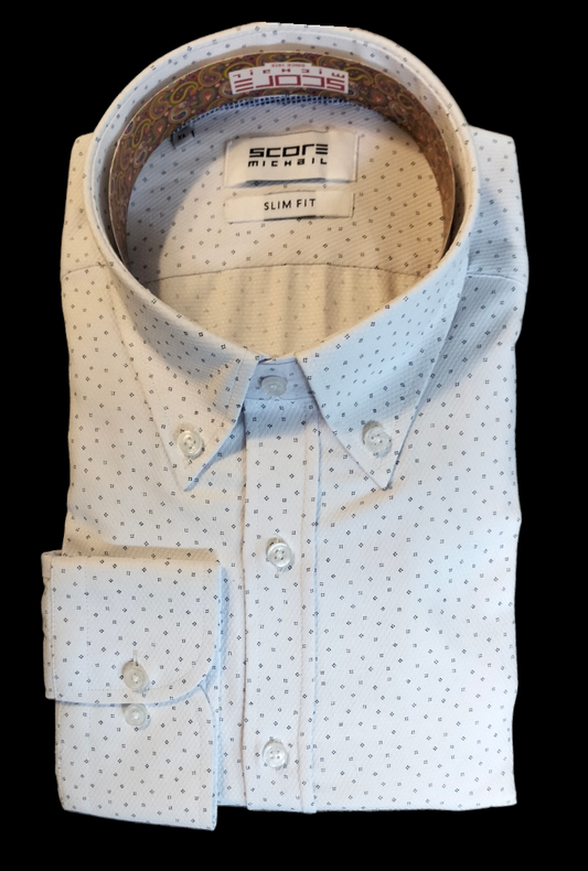 Chemise à col boutonné avec motif SCORE