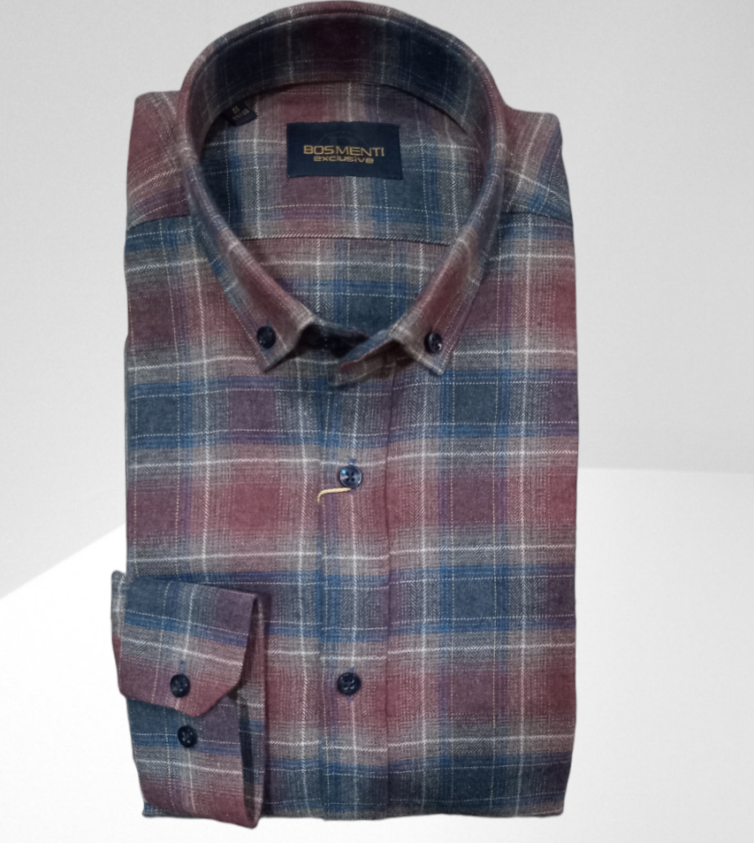 CHEMISE MANCHES LONGUES A CARREAUX BOSMENTI