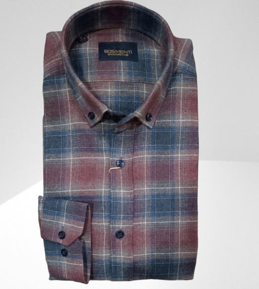 CHEMISE MANCHES LONGUES A CARREAUX BOSMENTI