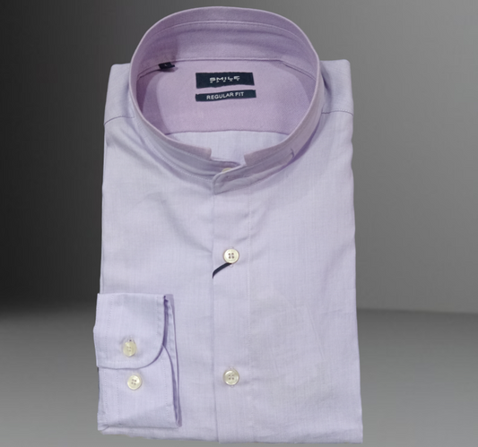Chemise manches longues avec col officier regular SMILE