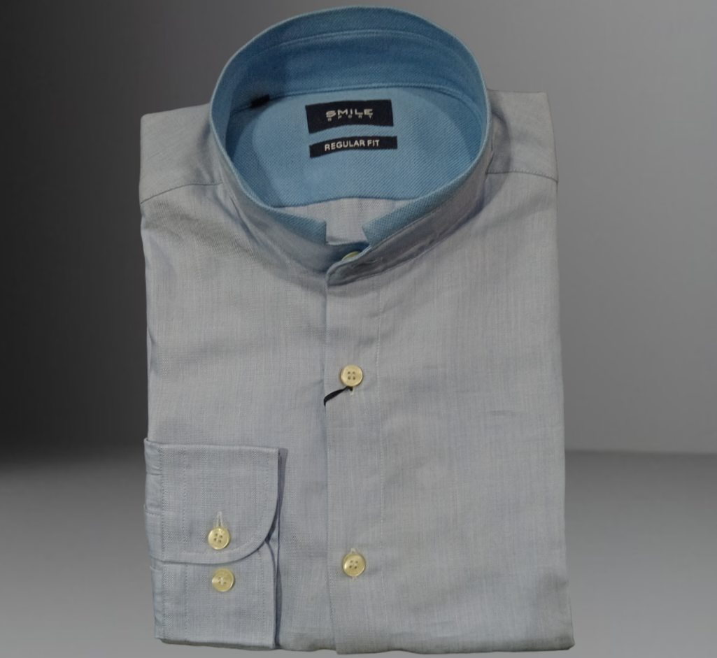 CHEMISE MANCHES LONGUES COL OFFICIER SMILE