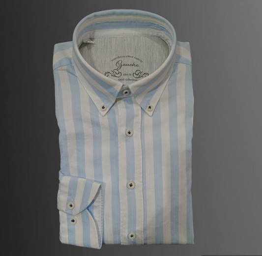 Chemise manches longues casual à rayures larges GAUCHE SPORT