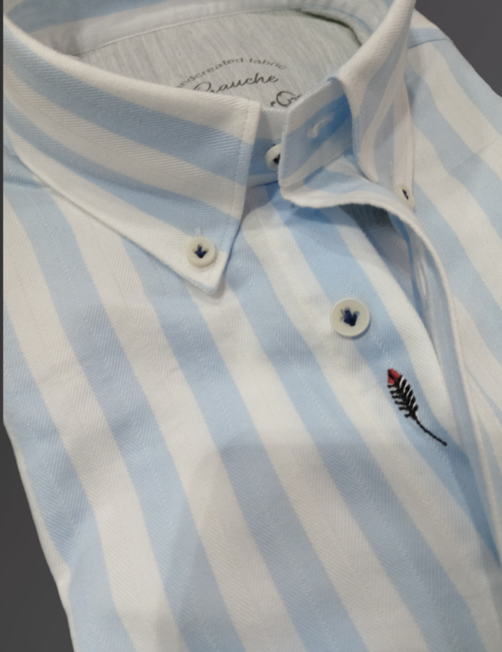 Chemise manches longues casual à rayures larges GAUCHE SPORT