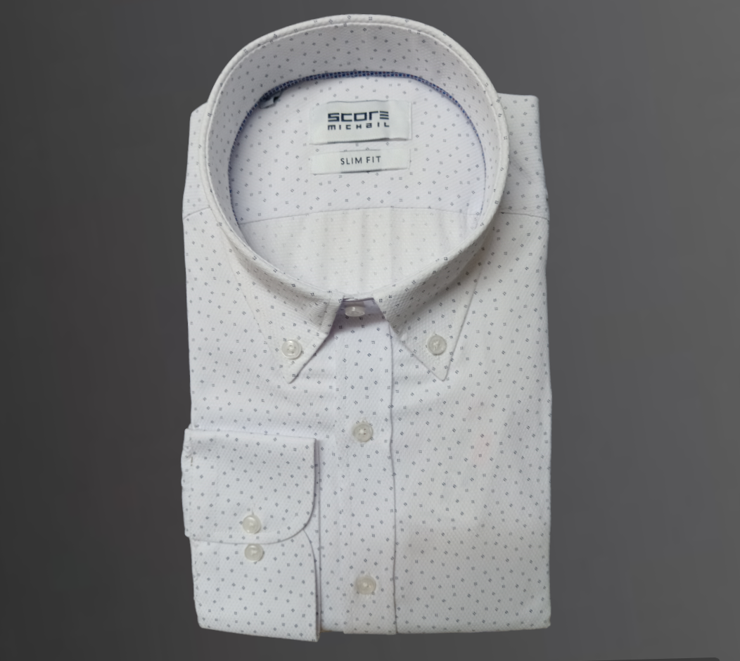 CHEMISE MANCHES LONGUES SLIM FIT A MOTIFS SCORE