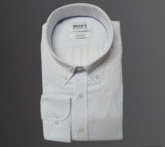 CHEMISE MANCHES LONGUES SLIM FIT A MOTIFS SCORE