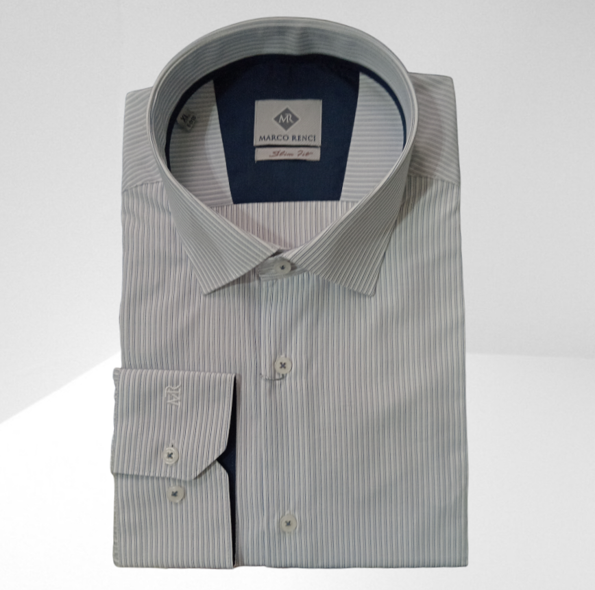 CHEMISE MANCHES LONGUES A RAYURES SLIM FIT MARCO RENCI