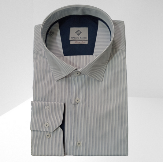 CHEMISE MANCHES LONGUES A RAYURES SLIM FIT MARCO RENCI