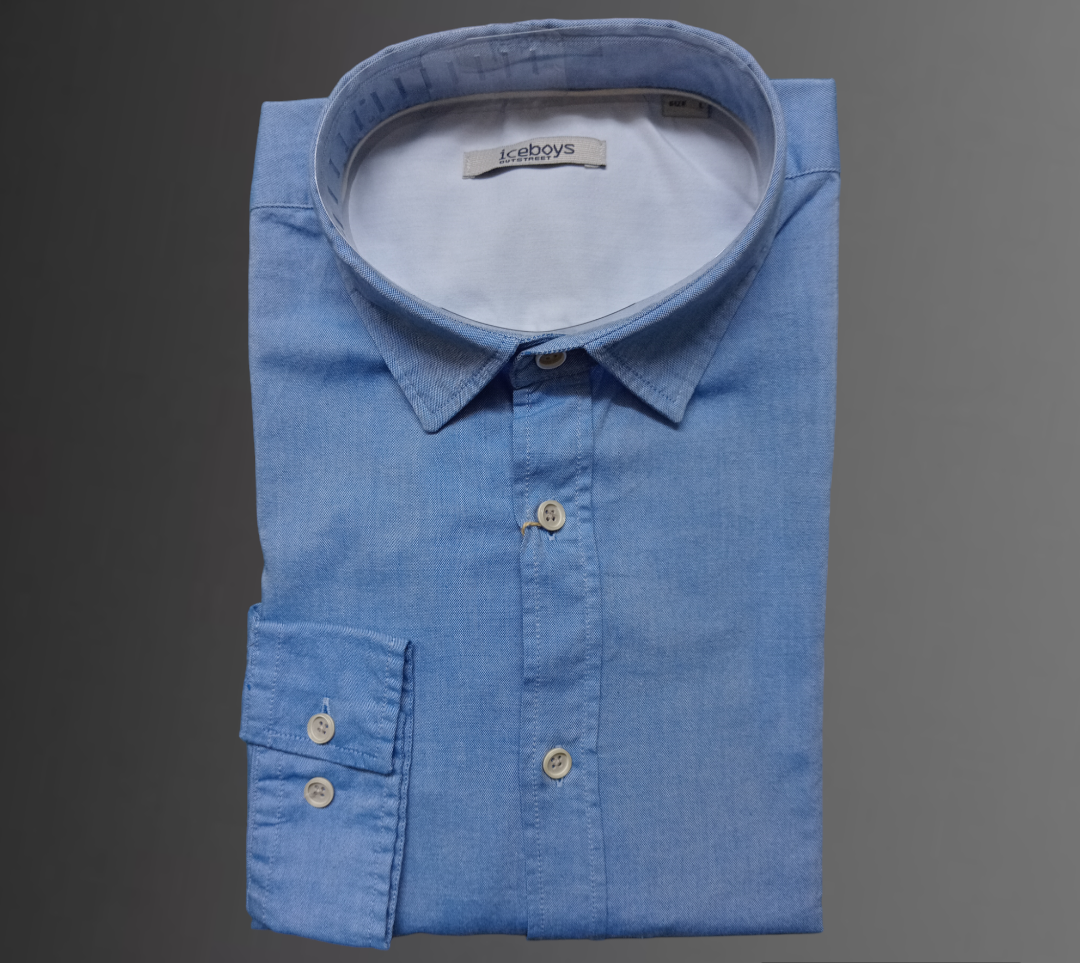 CHEMISE MANCHES LONGUES ICEBOYS BLEUE