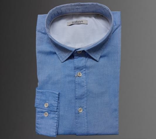 CHEMISE MANCHES LONGUES ICEBOYS BLEUE