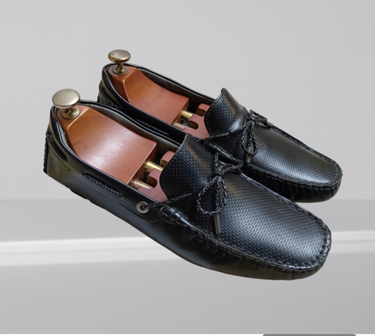 MOCASSIN EN CUIR NOIR LUCCI VERROSI  6001-811