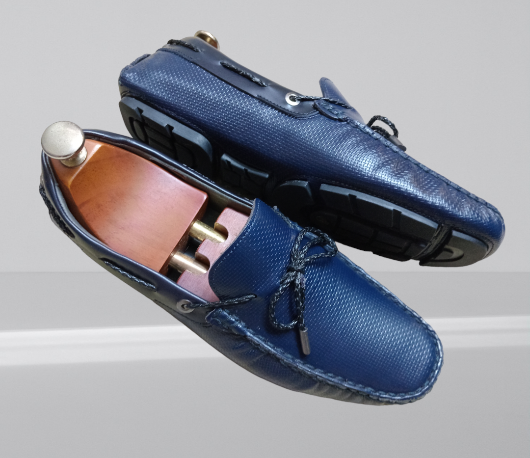 MOCASSIN EN CUIR BLEU LUCCI VERROSI 6001-814