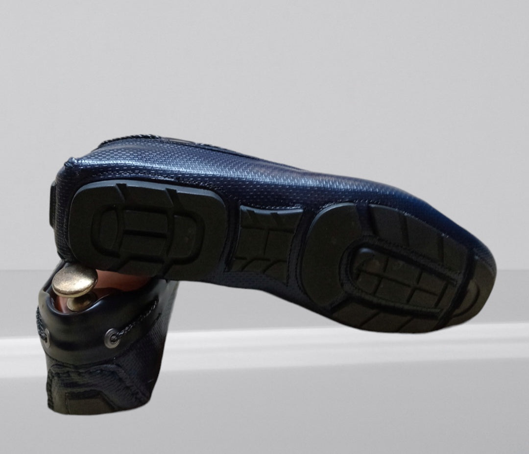MOCASSIN EN CUIR BLEU LUCCI VERROSI 6001-814