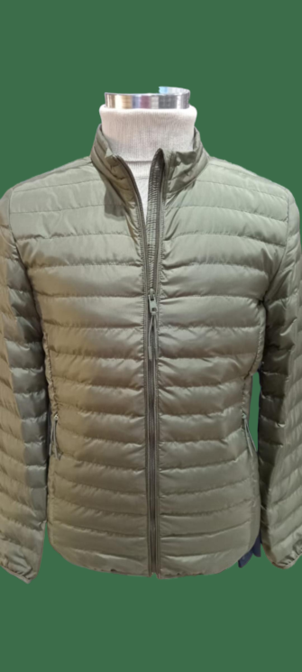DOUDOUNE HIVER HOMME KAKI A COL MONTANT
