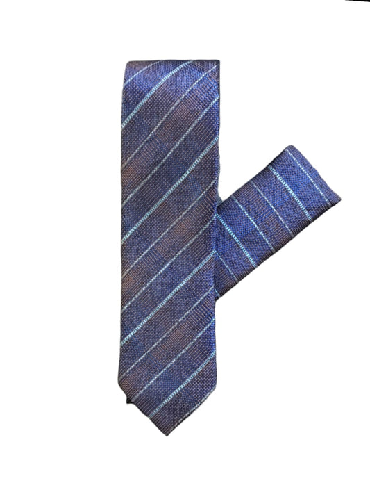 CRAVATE AVEC POCHETTE A RAYURES
