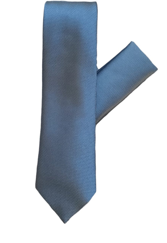CRAVATE BLEUE UNIE TEXTUREE